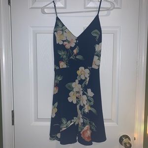 Love Tree Floral Blue Dress
